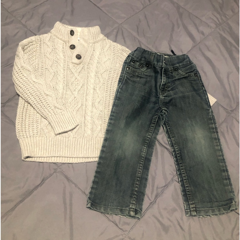 Too Cute Gap & Levi’s outfit Sz 24mo-2T